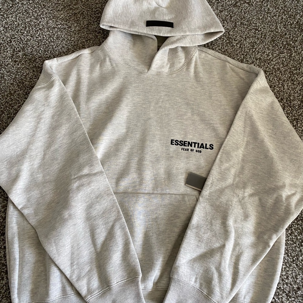 ESSENTIALS FEAR OG GOD LIGHT OATMEAL PULLOVER HOODIE